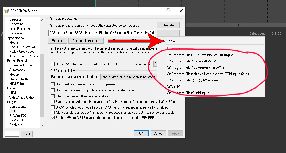 How to re-import VST plugins in Reaper after a failure - Source Elements